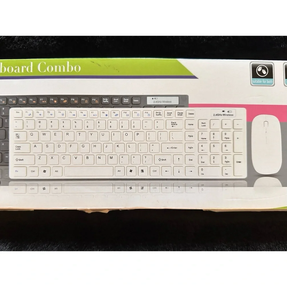 2.4G Slim Wireless Keyboard and Mouse Combo Set White NEW. - Picture 6 of 7